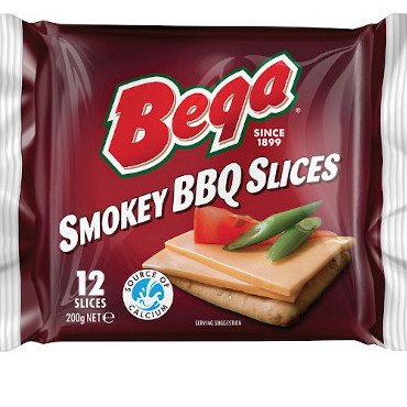 Bega Smokey BBQ Slices Cheese 200g