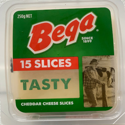 Bega Farmers Tasty Cheddar Slices Cheese 250g